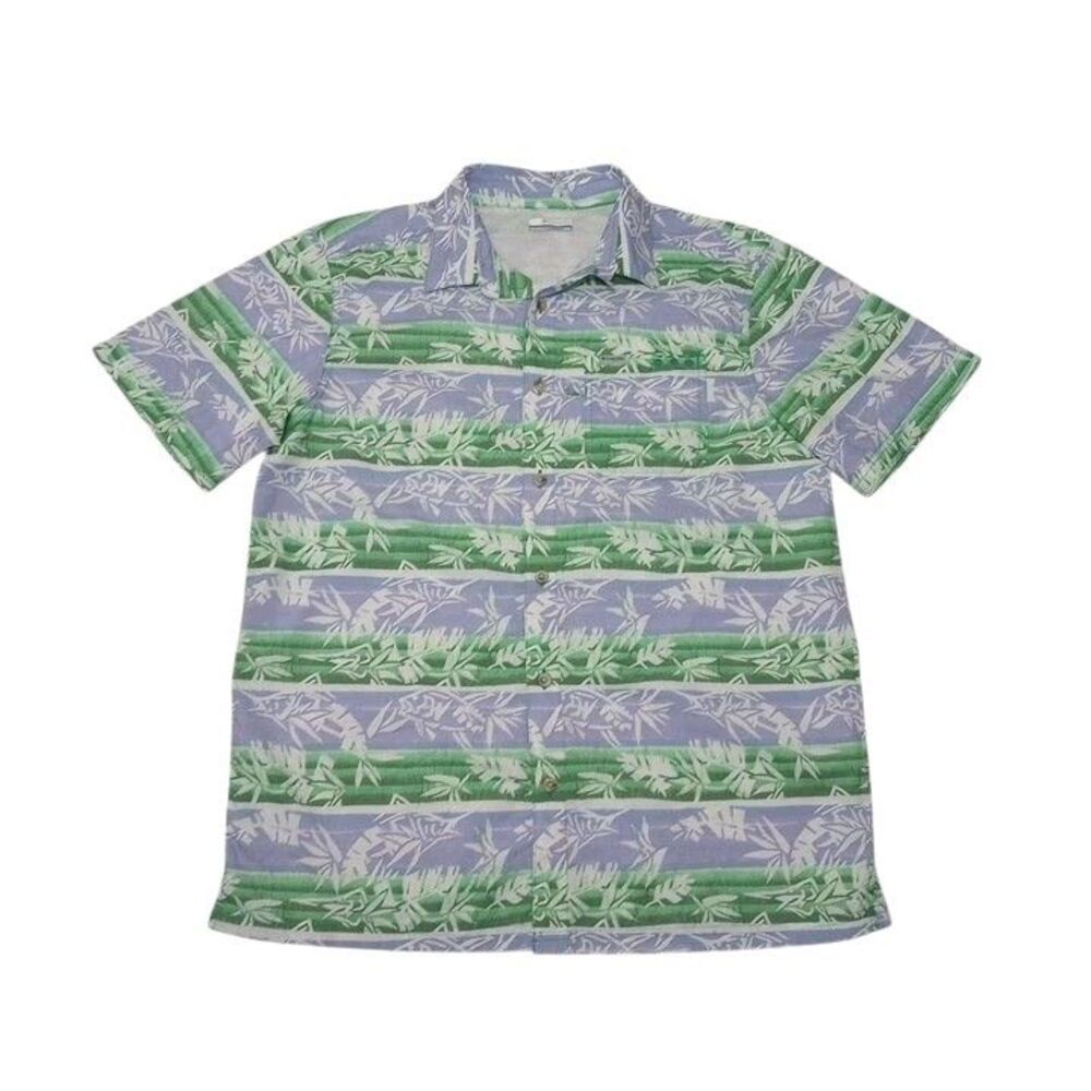 Columbia Men's Medium Shirt Button Up Omni-Shade Vented PFG‎ Floral Multicolor